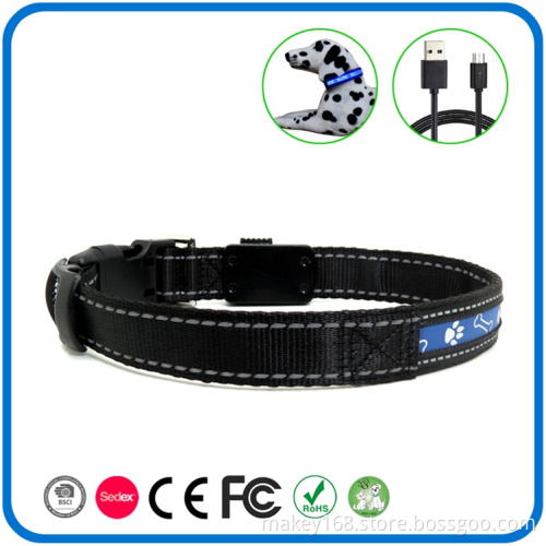 Glow In The Dark Blinking Reflective Pet Dog Collars